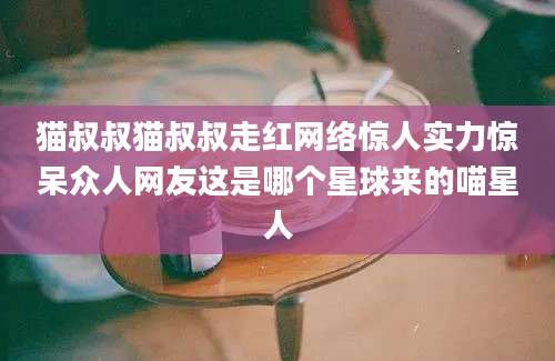 猫叔叔猫叔叔走红网络惊人实力惊呆众人网友这是哪个星球来的喵星人
