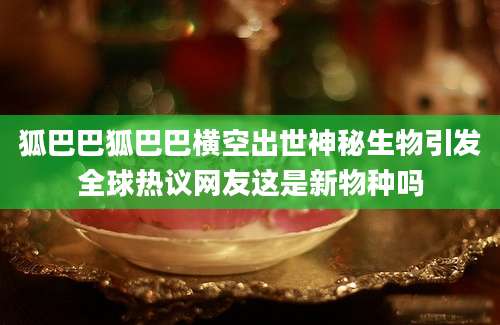 狐巴巴狐巴巴横空出世神秘生物引发全球热议网友这是新物种吗
