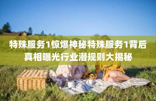 特殊服务1惊爆神秘特殊服务1背后真相曝光行业潜规则大揭秘
