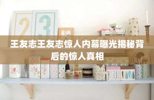 王友志王友志惊人内幕曝光揭秘背后的惊人真相