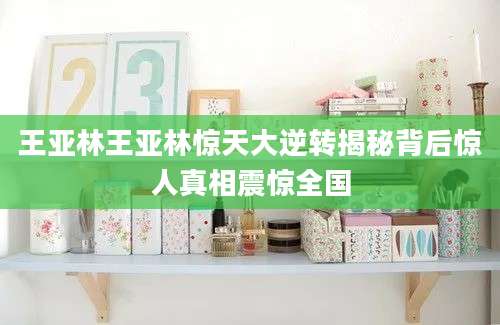 王亚林王亚林惊天大逆转揭秘背后惊人真相震惊全国
