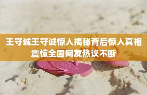 王守诚王守诚惊人揭秘背后惊人真相震惊全国网友热议不断