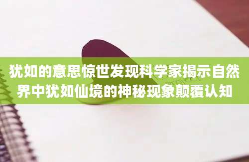 犹如的意思惊世发现科学家揭示自然界中犹如仙境的神秘现象颠覆认知
