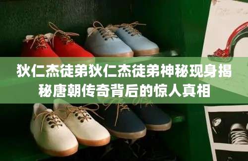 狄仁杰徒弟狄仁杰徒弟神秘现身揭秘唐朝传奇背后的惊人真相