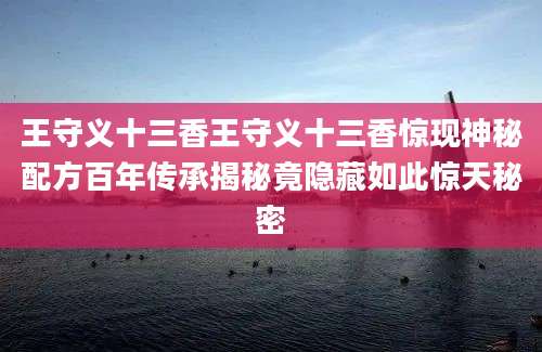王守义十三香王守义十三香惊现神秘配方百年传承揭秘竟隐藏如此惊天秘密