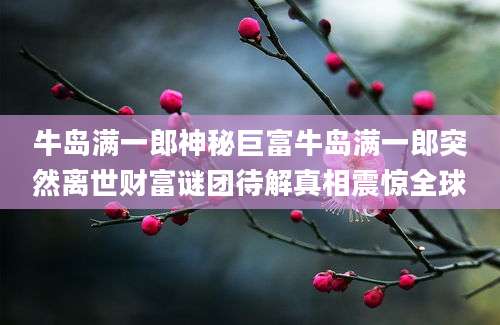 牛岛满一郎神秘巨富牛岛满一郎突然离世财富谜团待解真相震惊全球