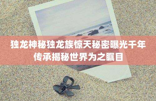 独龙神秘独龙族惊天秘密曝光千年传承揭秘世界为之瞩目