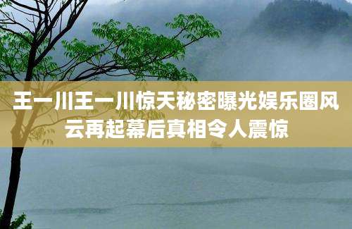 王一川王一川惊天秘密曝光娱乐圈风云再起幕后真相令人震惊