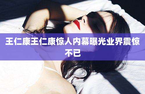 王仁康王仁康惊人内幕曝光业界震惊不已