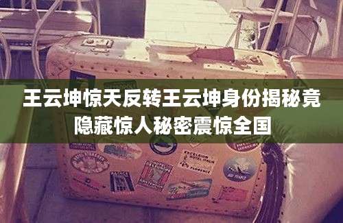 王云坤惊天反转王云坤身份揭秘竟隐藏惊人秘密震惊全国