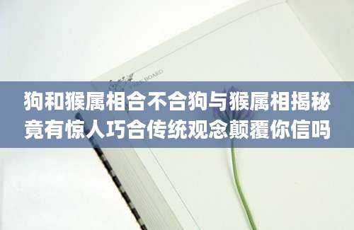 狗和猴属相合不合狗与猴属相揭秘竟有惊人巧合传统观念颠覆你信吗