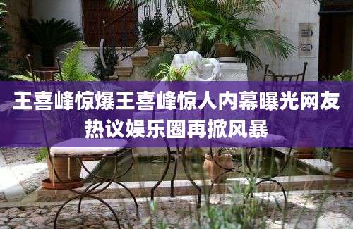 王喜峰惊爆王喜峰惊人内幕曝光网友热议娱乐圈再掀风暴