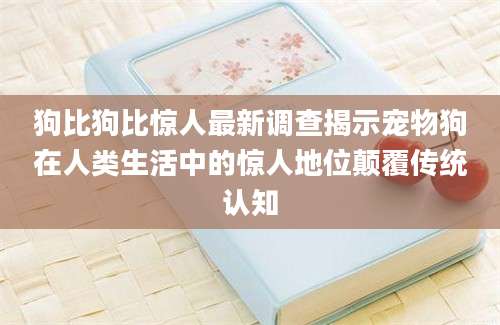 狗比狗比惊人最新调查揭示宠物狗在人类生活中的惊人地位颠覆传统认知