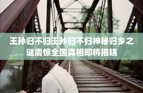 王孙归不归王孙归不归神秘归乡之谜震惊全国真相即将揭晓