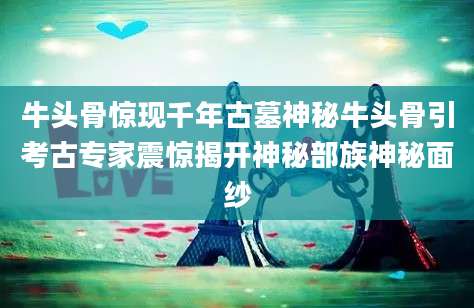牛头骨惊现千年古墓神秘牛头骨引考古专家震惊揭开神秘部族神秘面纱