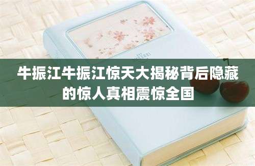 牛振江牛振江惊天大揭秘背后隐藏的惊人真相震惊全国