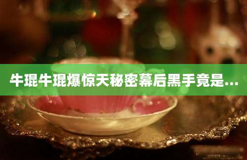 牛琨牛琨爆惊天秘密幕后黑手竟是...