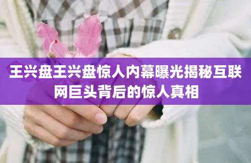 王兴盘王兴盘惊人内幕曝光揭秘互联网巨头背后的惊人真相