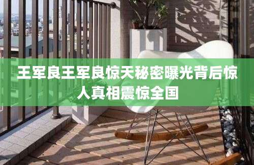 王军良王军良惊天秘密曝光背后惊人真相震惊全国