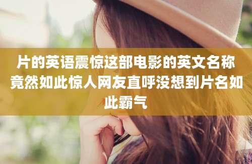 片的英语震惊这部电影的英文名称竟然如此惊人网友直呼没想到片名如此霸气
