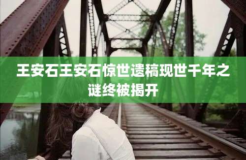 王安石王安石惊世遗稿现世千年之谜终被揭开