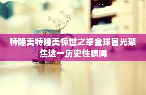 特隆美特隆美惊世之举全球目光聚焦这一历史性瞬间