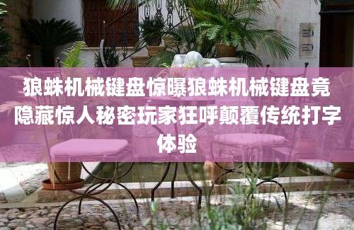 狼蛛机械键盘惊曝狼蛛机械键盘竟隐藏惊人秘密玩家狂呼颠覆传统打字体验