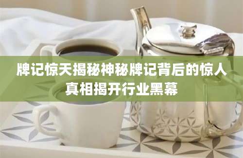 牌记惊天揭秘神秘牌记背后的惊人真相揭开行业黑幕