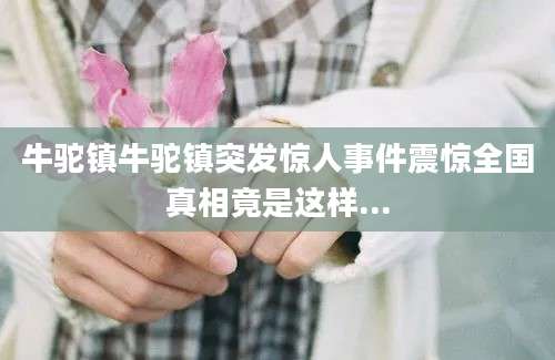 牛驼镇牛驼镇突发惊人事件震惊全国真相竟是这样...