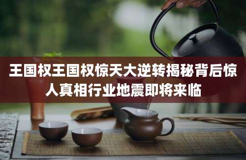 王国权王国权惊天大逆转揭秘背后惊人真相行业地震即将来临
