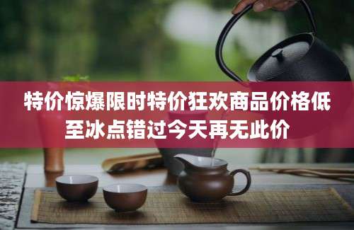 特价惊爆限时特价狂欢商品价格低至冰点错过今天再无此价