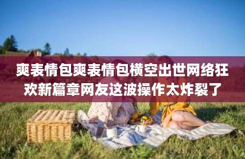 爽表情包爽表情包横空出世网络狂欢新篇章网友这波操作太炸裂了