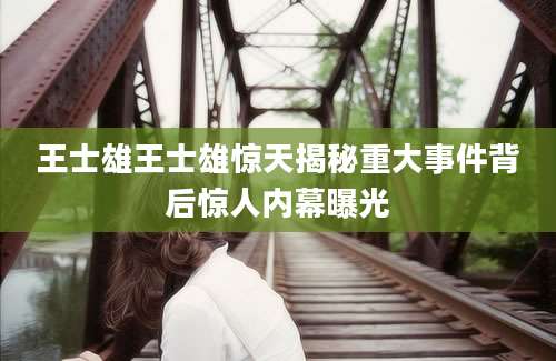 王士雄王士雄惊天揭秘重大事件背后惊人内幕曝光