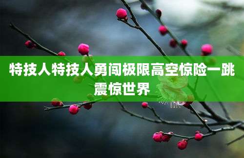 特技人特技人勇闯极限高空惊险一跳震惊世界