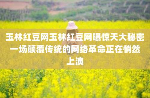 玉林红豆网玉林红豆网曝惊天大秘密一场颠覆传统的网络革命正在悄然上演