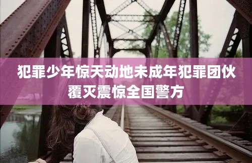 犯罪少年惊天动地未成年犯罪团伙覆灭震惊全国警方