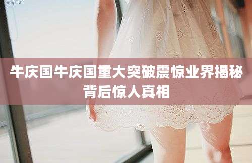 牛庆国牛庆国重大突破震惊业界揭秘背后惊人真相