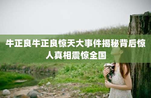 牛正良牛正良惊天大事件揭秘背后惊人真相震惊全国