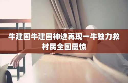 牛建国牛建国神迹再现一牛独力救村民全国震惊