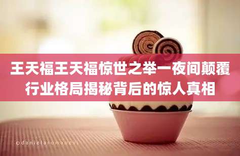 王天福王天福惊世之举一夜间颠覆行业格局揭秘背后的惊人真相