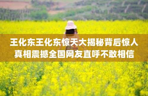 王化东王化东惊天大揭秘背后惊人真相震撼全国网友直呼不敢相信