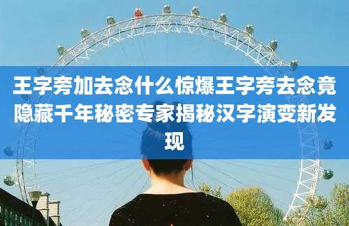 王字旁加去念什么惊爆王字旁去念竟隐藏千年秘密专家揭秘汉字演变新发现