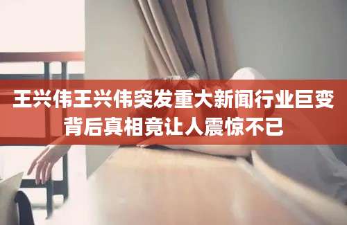 王兴伟王兴伟突发重大新闻行业巨变背后真相竟让人震惊不已