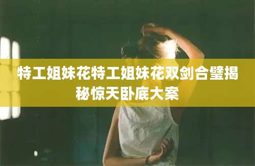 特工姐妹花特工姐妹花双剑合璧揭秘惊天卧底大案