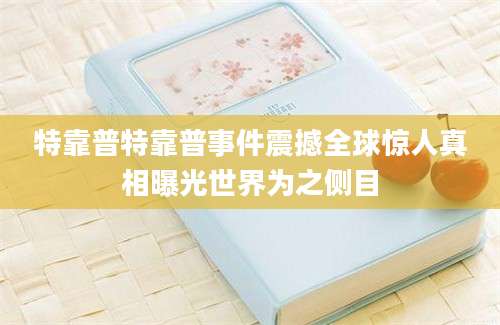 特靠普特靠普事件震撼全球惊人真相曝光世界为之侧目