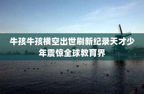牛孩牛孩横空出世刷新纪录天才少年震惊全球教育界
