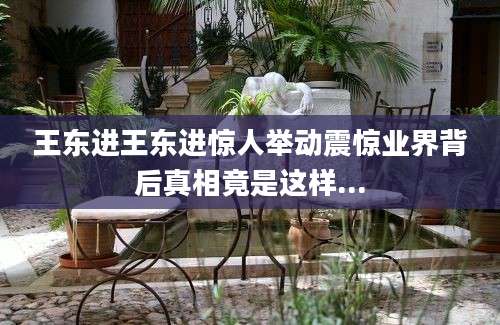 王东进王东进惊人举动震惊业界背后真相竟是这样...