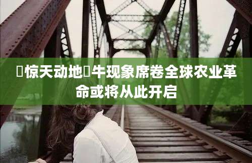 犇惊天动地犇牛现象席卷全球农业革命或将从此开启