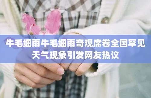 牛毛细雨牛毛细雨奇观席卷全国罕见天气现象引发网友热议