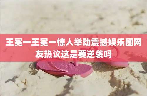 王冕一王冕一惊人举动震撼娱乐圈网友热议这是要逆袭吗